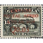 Guatemala 1929 La Penitenciaria Bridge - surcharged in red 3c on 15p-Stamps-Guatemala-Mint-StampPhenom