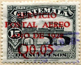 Guatemala 1929 La Penitenciaria Bridge - surcharged in red 5c on 15p-Stamps-Guatemala-Mint-StampPhenom