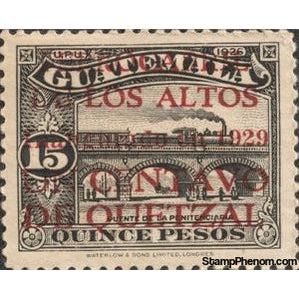 Guatemala 1930 Los Altos electric railway - 1c on 15p-Stamps-Guatemala-Mint-StampPhenom