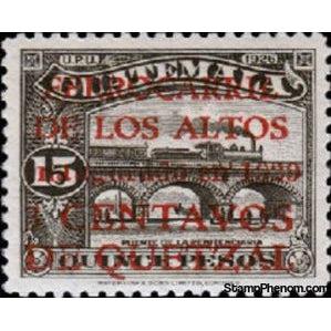 Guatemala 1930 Los Altos electric railway - 3c on 15p-Stamps-Guatemala-Mint-StampPhenom