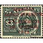 Guatemala 1930 National emblem - surcharged 3c on 3p red-Stamps-Guatemala-Mint-StampPhenom