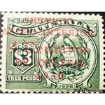 Guatemala 1930 National emblem - surcharged 4c on 3p red-Stamps-Guatemala-Mint-StampPhenom
