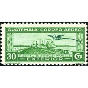 Guatemala 1935 Dock at Port Barrios-Stamps-Guatemala-Mint-StampPhenom