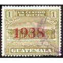 Guatemala 1938 G.P.O. and Telegraph building - overprinted red-Stamps-Guatemala-Mint-StampPhenom