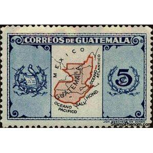 Guatemala 1939 Map of Guatemala-Stamps-Guatemala-Mint-StampPhenom