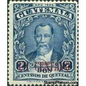 Guatemala 1939 President Justo Rufino Barrios - 1c on 2c red-Stamps-Guatemala-Mint-StampPhenom