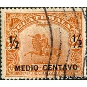 Guatemala 1941 Statue of Justo Rufino Barrios - 1/2c on 25c-Stamps-Guatemala-Mint-StampPhenom