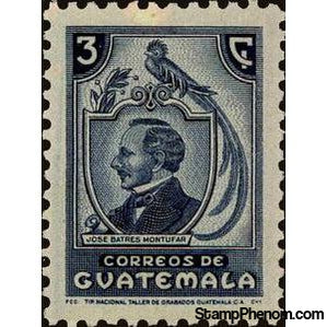 Guatemala 1946 Jose Batres Montufar (1809-1844), 3c-Stamps-Guatemala-Mint-StampPhenom
