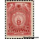 Guatemala 1947 Torch - dated 1944-1946, 2c-Stamps-Guatemala-Mint-StampPhenom