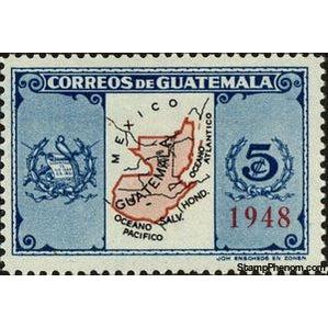Guatemala 1948 Map of Guatemala overprinted 1948-Stamps-Guatemala-Mint-StampPhenom