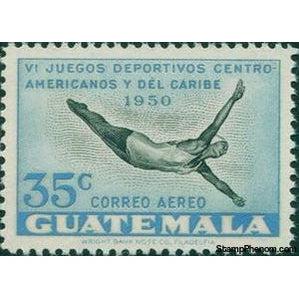 Guatemala 1950 Diving-Stamps-Guatemala-Mint-StampPhenom