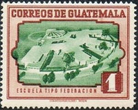 Guatemala 1951 Model of modern school-Stamps-Guatemala-Mint-StampPhenom