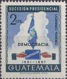 Guatemala 1953 National flag and book of the Constitution-Stamps-Guatemala-Mint-StampPhenom