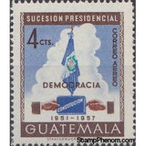 Guatemala 1953 National flag and book of the Constitution-Stamps-Guatemala-Mint-StampPhenom