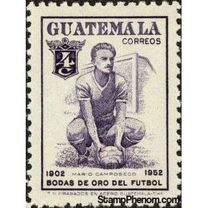 Guatemala 1955 Mario Camposeco (violet)-Stamps-Guatemala-Mint-StampPhenom