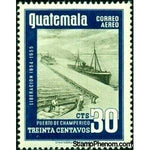 Guatemala 1956 Habor from Champerico-Stamps-Guatemala-Mint-StampPhenom