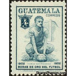 Guatemala 1956 Mario Camposeco (blue green)-Stamps-Guatemala-Mint-StampPhenom