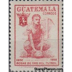 Guatemala 1956 Mario Camposeco (carmine)-Stamps-Guatemala-Mint-StampPhenom