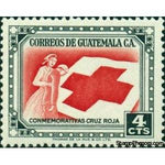 Guatemala 1956 Red Cross with Nurse-Stamps-Guatemala-Mint-StampPhenom