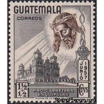 Guatemala 1957 Jesus and Esquipulas Cathedral-Stamps-Guatemala-Mint-StampPhenom