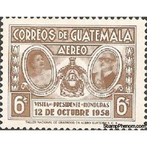 Guatemala 1959 Visit of President and Mrs. Villeda of Honduras-Stamps-Guatemala-Mint-StampPhenom