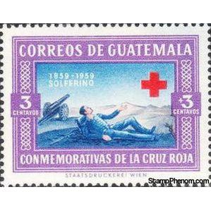 Guatemala 1960 Centenary of the Red Cross idea (Battle of Solferino)-Stamps-Guatemala-Mint-StampPhenom