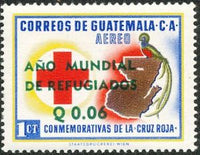 Guatemala 1960 Red cross, map and quetzal-Stamps-Guatemala-Mint-StampPhenom