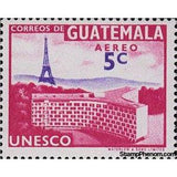 Guatemala 1960 UNESCO and Eiffel Tower, Paris-Stamps-Guatemala-Mint-StampPhenom