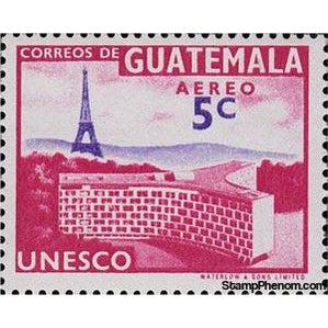 Guatemala 1960 UNESCO and Eiffel Tower, Paris-Stamps-Guatemala-Mint-StampPhenom