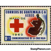 Guatemala 1961 Red Cross stamp - overprinted "Mayo de 1960"-Stamps-Guatemala-Mint-StampPhenom