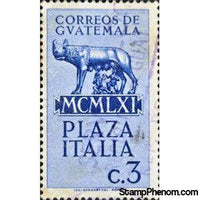 Guatemala 1961 Romulus and Remus Statue, Rome-Stamps-Guatemala-Mint-StampPhenom