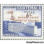 Guatemala 1962 UNESCO and Eiffel Tower - overprinted-Stamps-Guatemala-Mint-StampPhenom