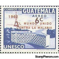 Guatemala 1962 UNESCO and Eiffel Tower - overprinted-Stamps-Guatemala-Mint-StampPhenom