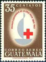 Guatemala 1964 100 years Red Cross-Stamps-Guatemala-Mint-StampPhenom