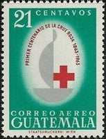 Guatemala 1964 100 years Red Cross-Stamps-Guatemala-Mint-StampPhenom