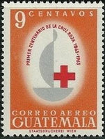 Guatemala 1964 100 years Red Cross-Stamps-Guatemala-Mint-StampPhenom