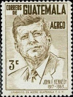 Guatemala 1964 John Fitzgerald Kennedy (1917-1963)-Stamps-Guatemala-Mint-StampPhenom