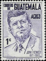 Guatemala 1964 John Fitzgerald Kennedy (1917-1963)-Stamps-Guatemala-Mint-StampPhenom