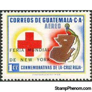 Guatemala 1964 Red Cross stamp - overprinted "Feria Mundial de New York"-Stamps-Guatemala-Mint-StampPhenom