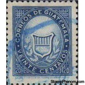 Guatemala 1965 Coats of Arms (dark blue)-Stamps-Guatemala-Mint-StampPhenom