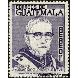 Guatemala 1966 Mariano Rossell Arellano, 1c-Stamps-Guatemala-Mint-StampPhenom