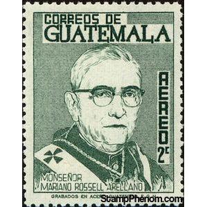 Guatemala 1966 Mariano Rossell Arellano, 2c-Stamps-Guatemala-Mint-StampPhenom