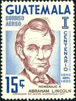 Guatemala 1967 Abraham Lincoln-Stamps-Guatemala-Mint-StampPhenom