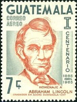 Guatemala 1967 Abraham Lincoln-Stamps-Guatemala-Mint-StampPhenom