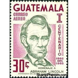 Guatemala 1967 Abraham Lincoln-Stamps-Guatemala-Mint-StampPhenom