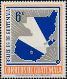 Guatemala 1967 Map of Guatemala and Brit. Honduras-Stamps-Guatemala-Mint-StampPhenom