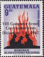 Guatemala 1967 Scout stamps with overprint-Stamps-Guatemala-Mint-StampPhenom