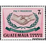 Guatemala 1967 Shaking Hands-Stamps-Guatemala-Mint-StampPhenom