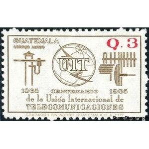 Guatemala 1968 Centenary of International Telecommunication Union (ITU)-Stamps-Guatemala-Mint-StampPhenom