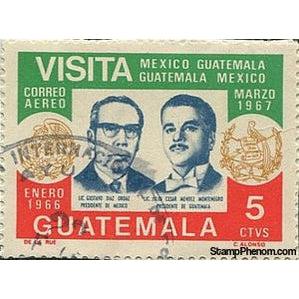 Guatemala 1968 Exchange Visits of Mexican and Guatemalan Presidents-Stamps-Guatemala-Mint-StampPhenom